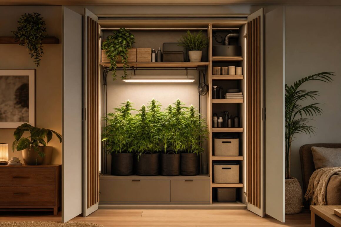 Cómo ocultar cables, luces y accesorios de un cultivo interior en casa