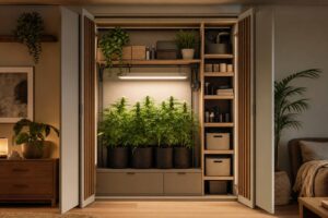 Cómo ocultar cables, luces y accesorios de un cultivo interior en casa