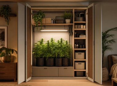 Cómo ocultar cables, luces y accesorios de un cultivo interior en casa