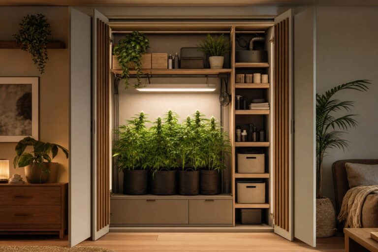 Cómo ocultar cables, luces y accesorios de un cultivo interior en casa