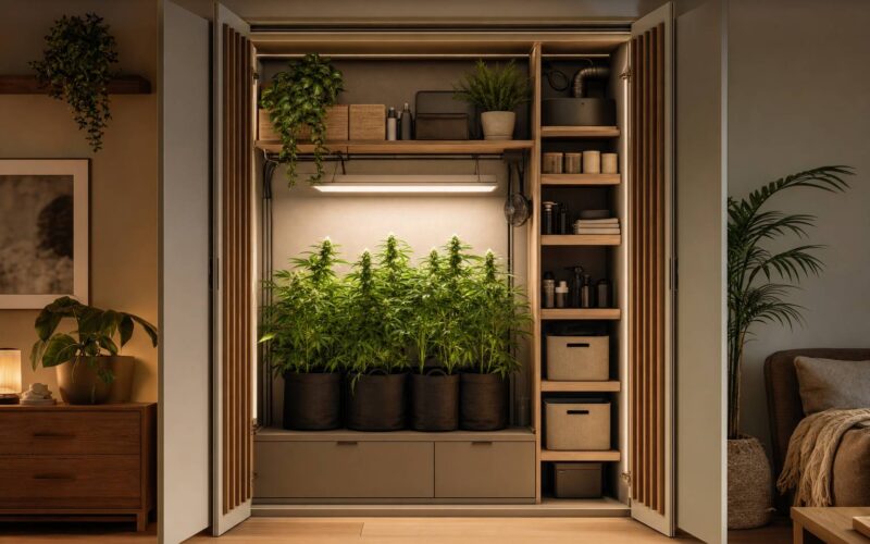 Cómo ocultar cables, luces y accesorios de un cultivo interior en casa